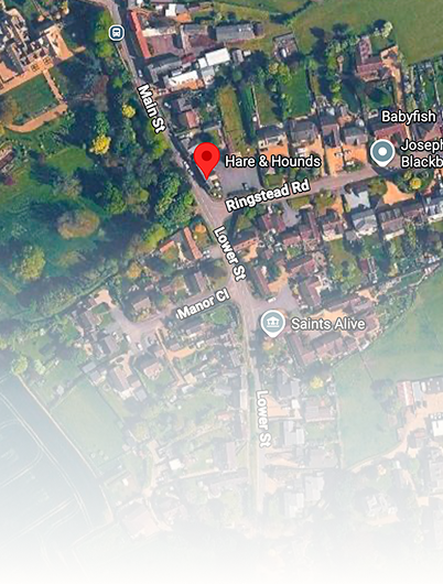 Map showing Hare & Hounds location